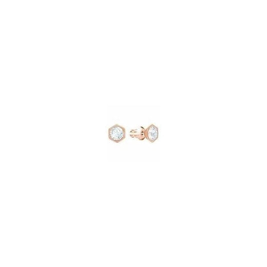 Rose Gold Hexagonal Stud Earrings