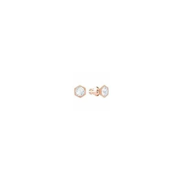 Rose Gold Hexagonal Stud Earrings