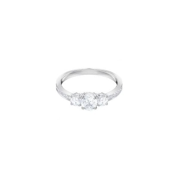 Attract Trilogy Round Ring, White, SIZE 50