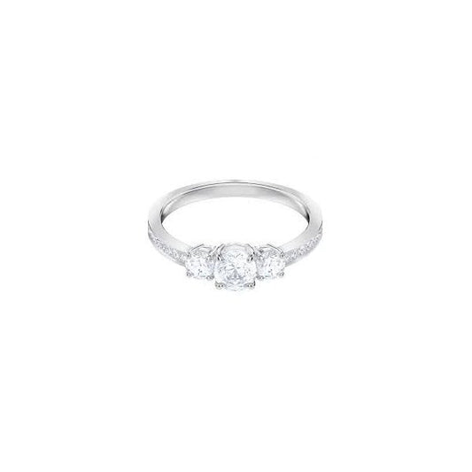 Attract Trilogy Round Ring, White, SIZE 50