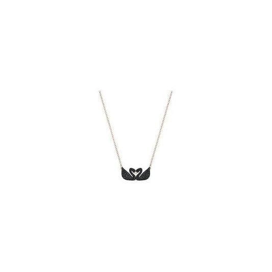 Iconic Black Double Swan Necklace