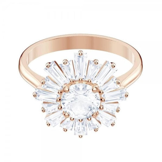 SUNSHINE RING MED CZWH/ROS Size 52