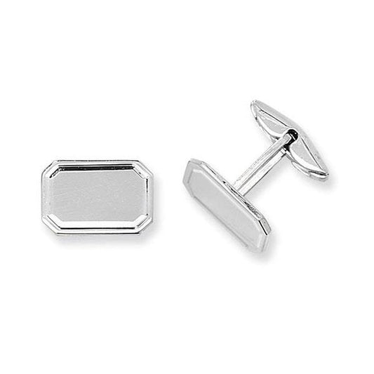Silver Rectangular Cufflinks