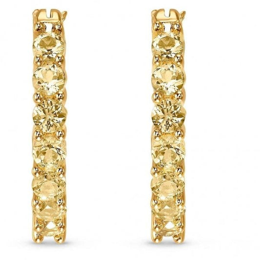 Vittore Hoop Pierced Earrings, Gold tone