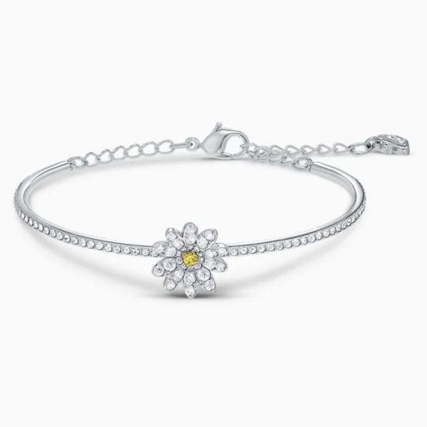 ETERNAL FLOWER BANGLE, YELLOW, MIXED METAL FINISH