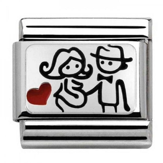 Silver Expectant MOM Charm