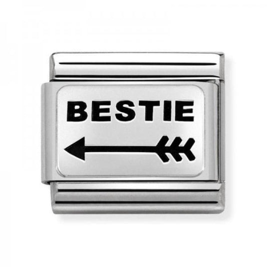 Classic Bestie Arrow Steel & Silver Charm