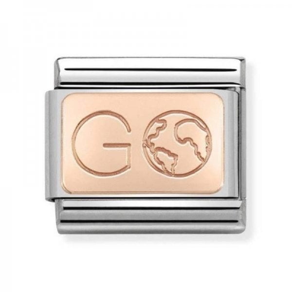 Rose Gold Go With Earth Charm