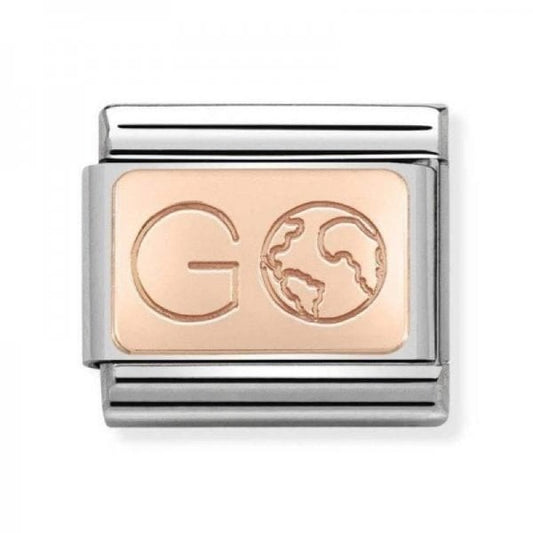Rose Gold Go With Earth Charm
