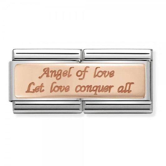 Rose Gold Angel of Love Double Charm