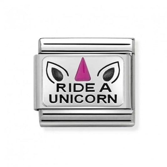 Silver Ride a Unicorn Charm
