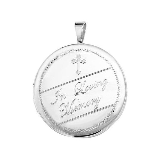 Silver Cremation Round Locket