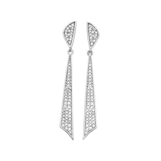 Silver Moondust Drop Earrings