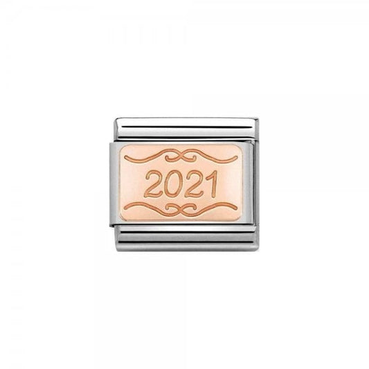 Classic Symbols '2021' Rose-Gold Charm