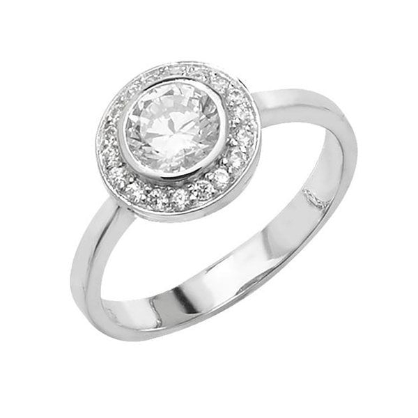 Silver CZ Ring Ladies