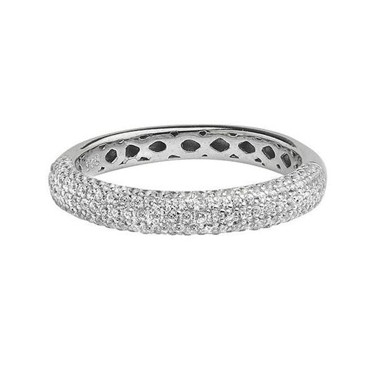 Silver CZ Wedding Ring