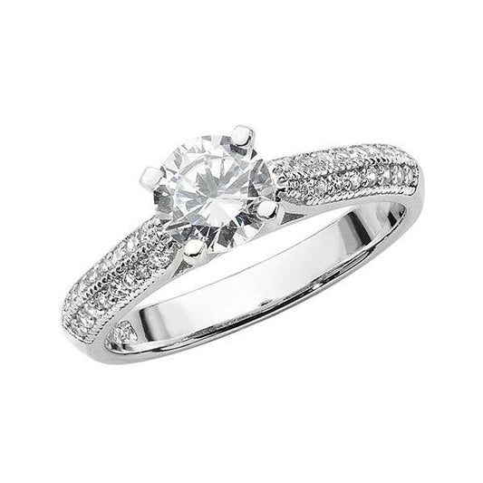 Silver Ladies CZ Ring