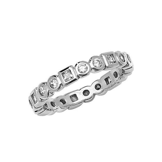 Silver Ladies CZ Ring