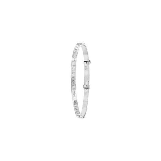 Silver Babies RockAByeBaby Expandable Baby Bangle