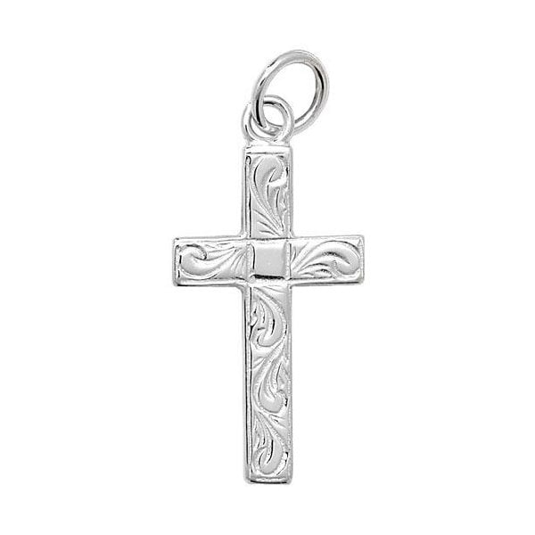 Silver Engraved Cross Pendant
