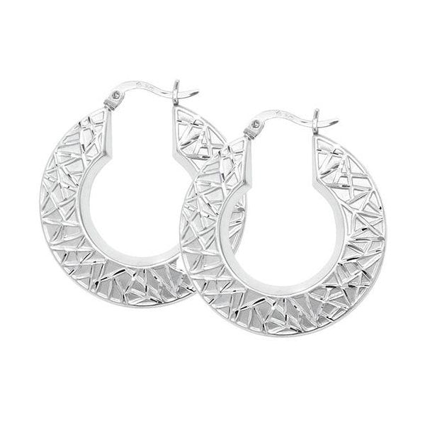 Silver Creole Earrings