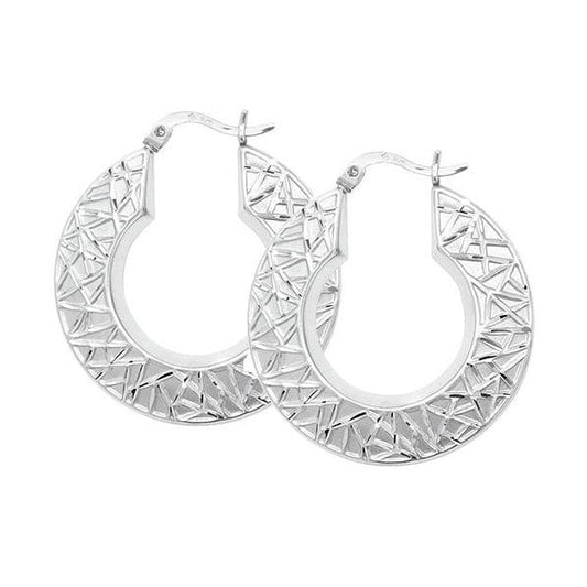 Silver Creole Earrings