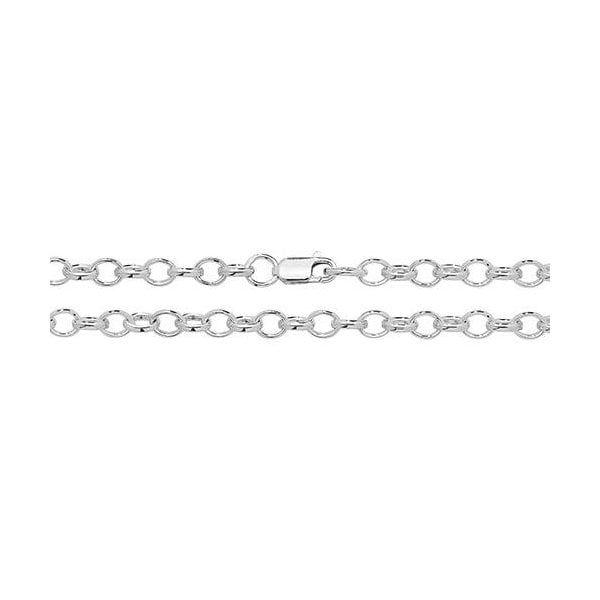 Silver Belcher Oval Chain Bracelet