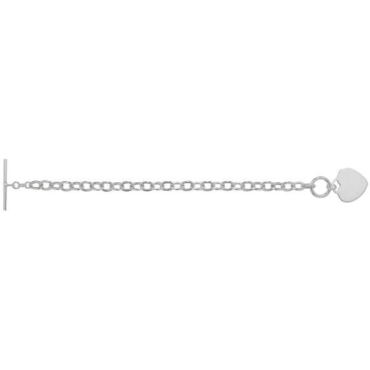 Silver Ladies T-Bar Bracelet