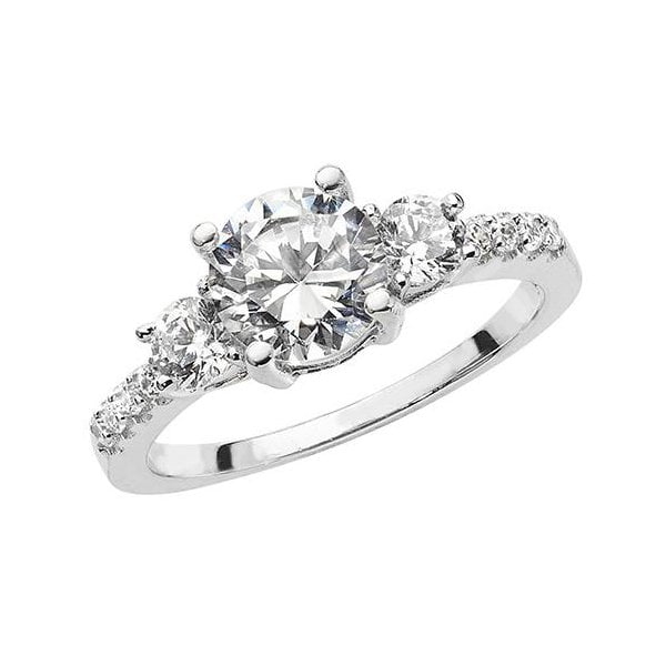 Silver Ladies CZ Ring