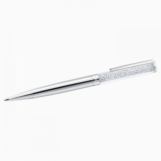 Crystalline ballpoint pen, Silver Tone, Chrome