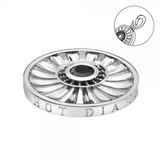 EMOZIONI 25mm Art Deco Coin in Silver