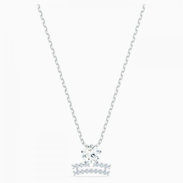 Zodiac II Pendant, Libra, White, Mixed metal