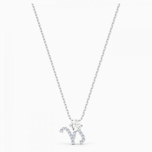 Zodiac II Pendant, Capricorn, White, Mixed metal f