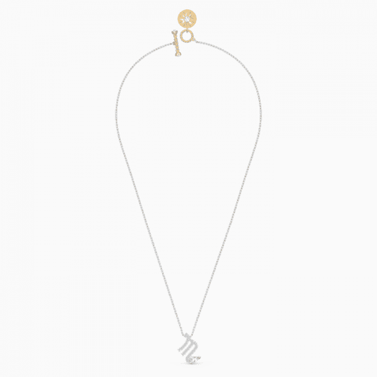 Zodiac II Pendant, Scorpio, White, Mixed metal