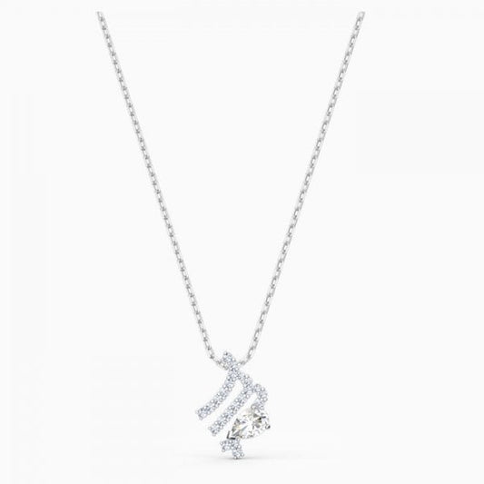 Zodiac II Pendant, Virgo, White, Mixed metal