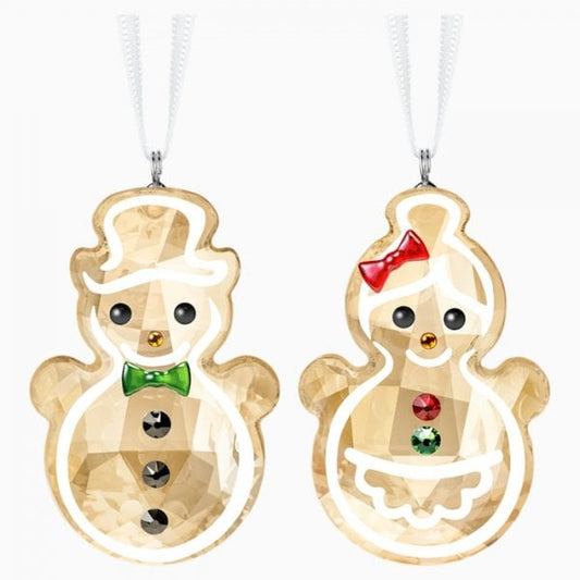 Gingerbread Snowman Couple Ornament