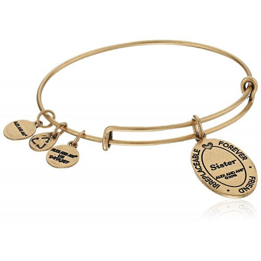 Gold Sister Charm Bangle