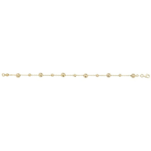 9ct Yellow Gold Ladies 7.5" DC Bracelet
