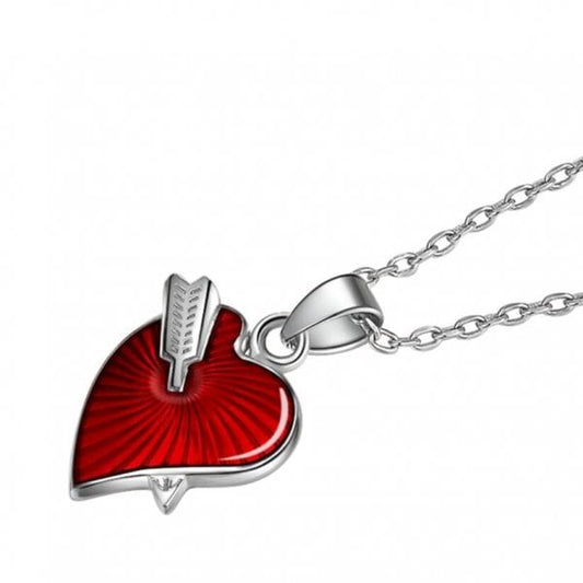 Red Enamel Heart Pendant