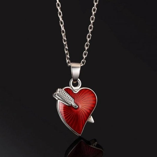 Red Enamel Heart Pendant