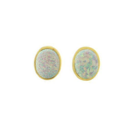 9CT C.OPAL EARRING