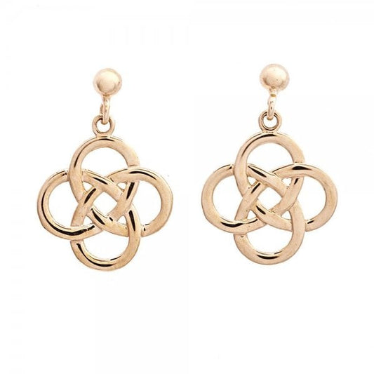 9CT YELLOW GOLD CELTIC DESIGN DROPPER