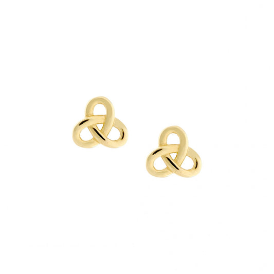 9CT Y/G PLAIN CUT OUT CELTIC STUD
