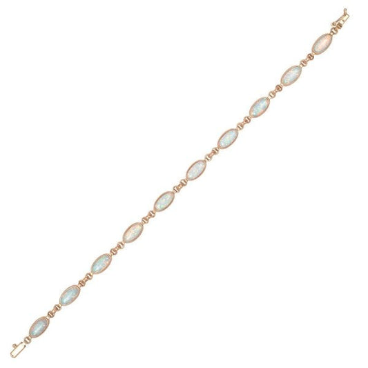 9ct R/G C.OPAL BRACELET