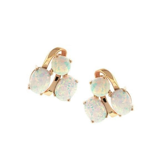 9CT R/G 1 X ROUND C.OPAL & 2 OVAL