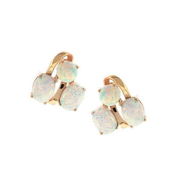 9CT R/G 1 X ROUND C.OPAL & 2 OVAL