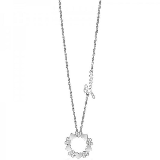 Heart Bouquet Silver Necklace