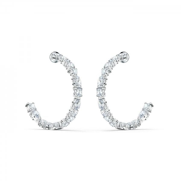 Tennis Deluxe Mixed Hoop Pierced Earrings