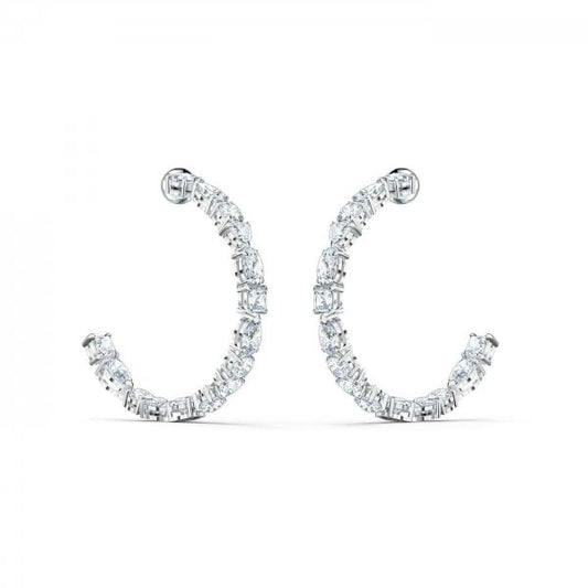 Tennis Deluxe Mixed Hoop Pierced Earrings