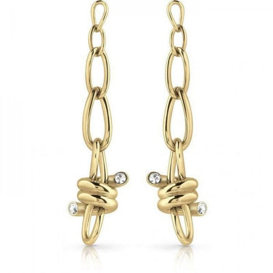 Love Wire Gold Plated Dropper Earrings